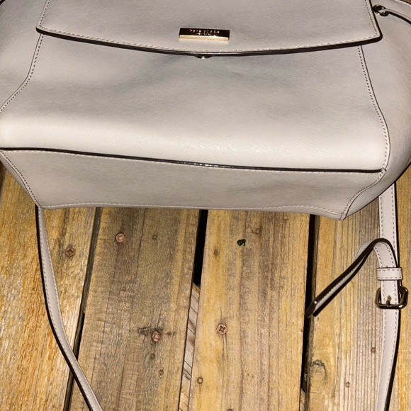 Katie Spade Gray Saffiano Leather Satchel - Picture 4 of 7